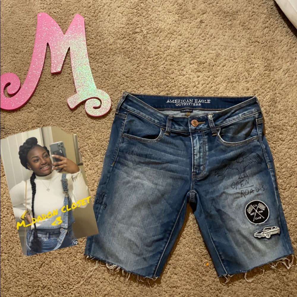 Women’s American Eagle Embroidered Patch Shorts